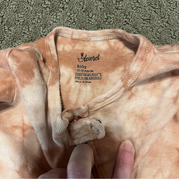 Tan One Piece Footies with Soft Fabric - Picture 2 of 3